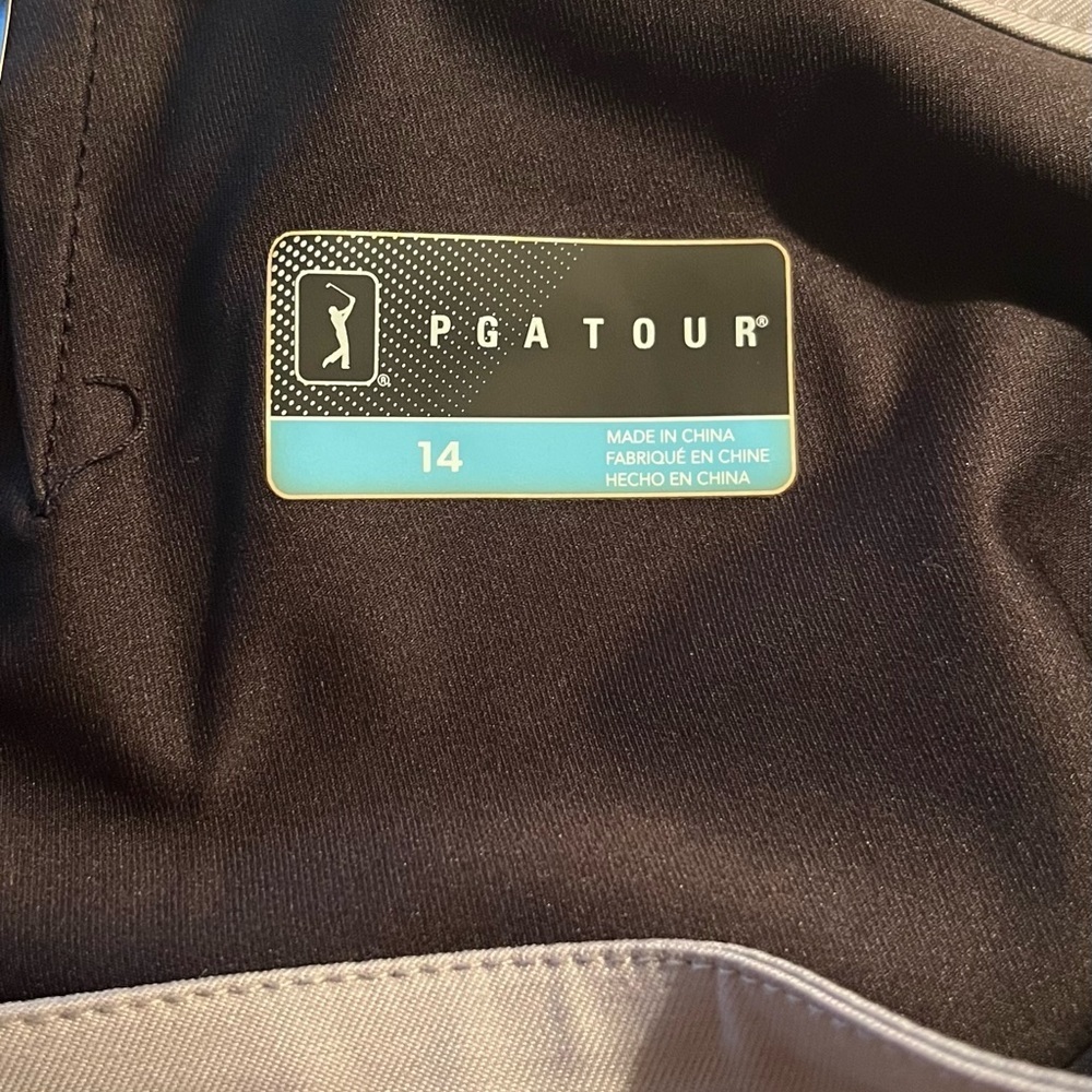 NWT PGA Tour Perry Ellis Gray Stretch Golf Skort With Pockets -Size 14 - Picture 3 of 5